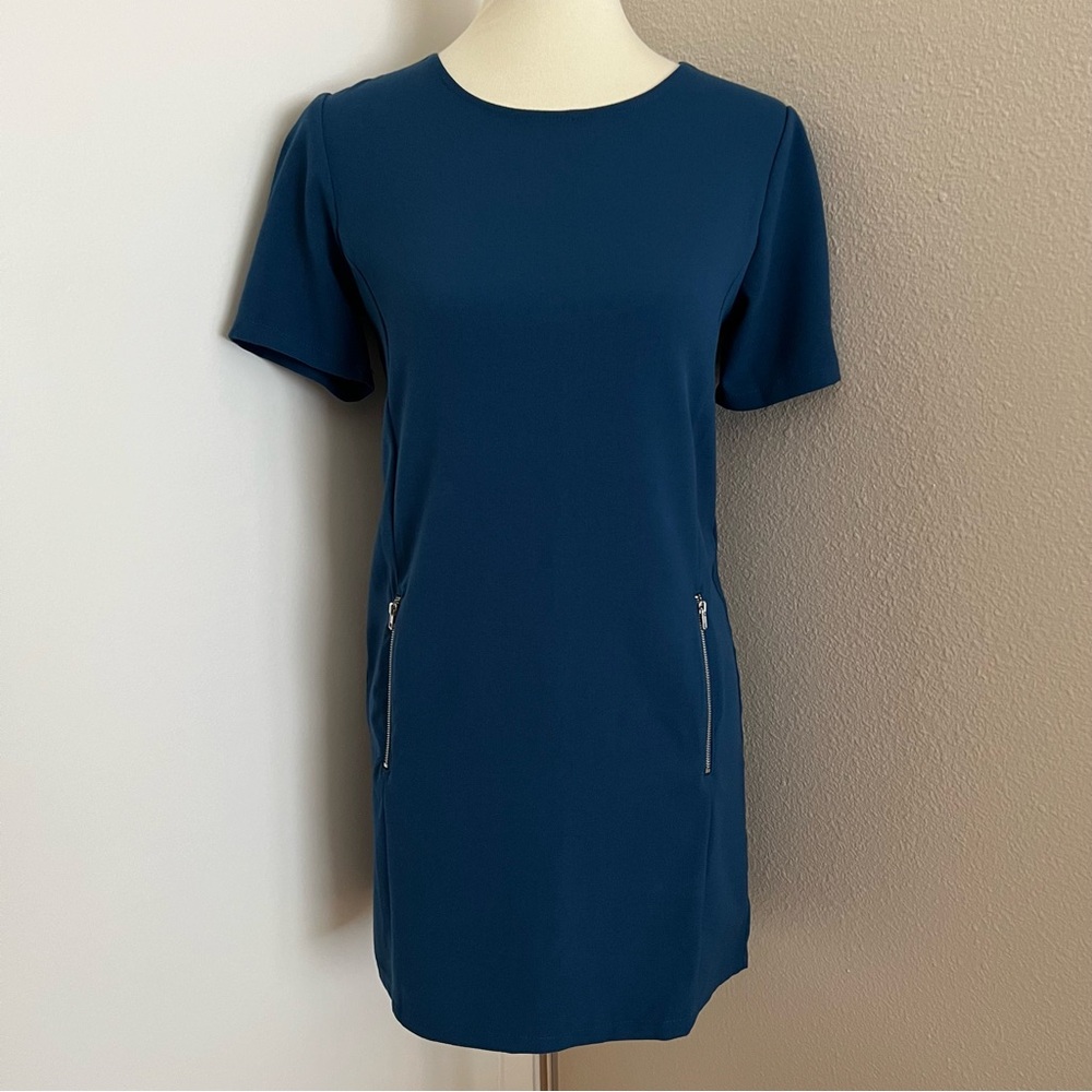 Teal Sheath Office Wear Dress